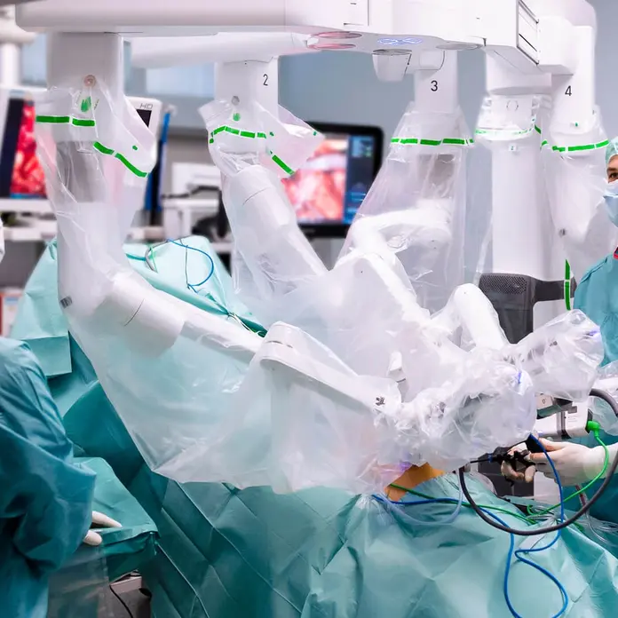 OP-Situation mit dem Da Vinci-Roboter
