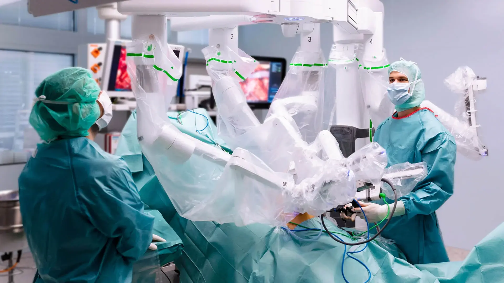 OP-Situation mit dem Da Vinci-Roboter