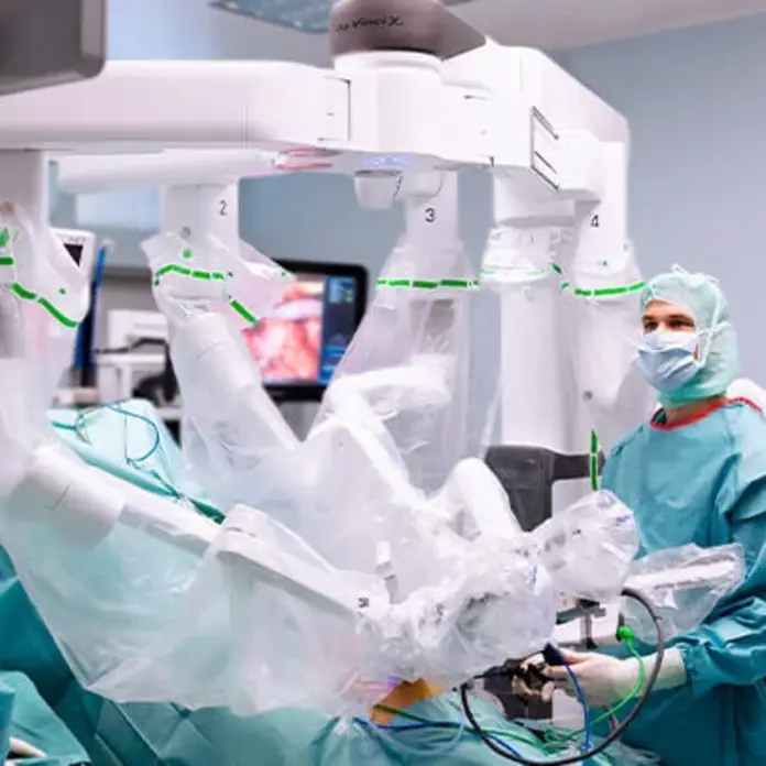 OP-Situation mit dem Da Vinci-Roboter