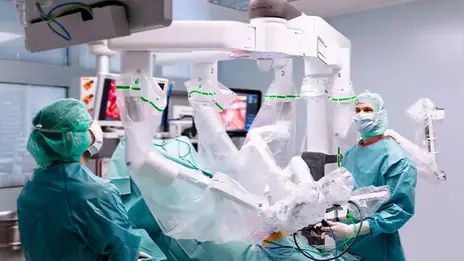 OP-Situation mit dem Da Vinci-Roboter