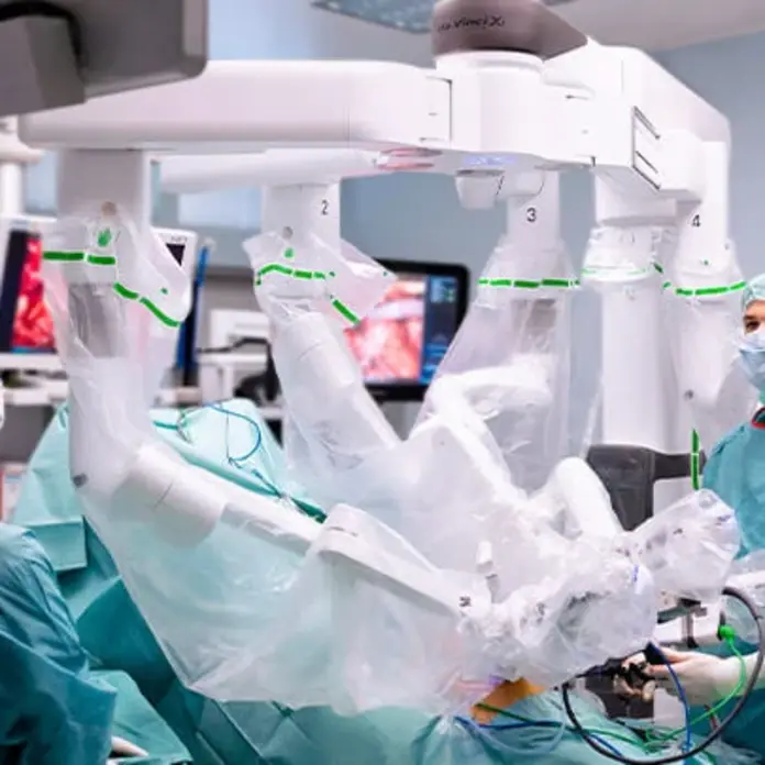 OP-Situation mit dem Da Vinci-Roboter