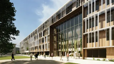 Grafische Darstellung des geplanten Zentrums für seelische Gesundheit am Campus Nord.