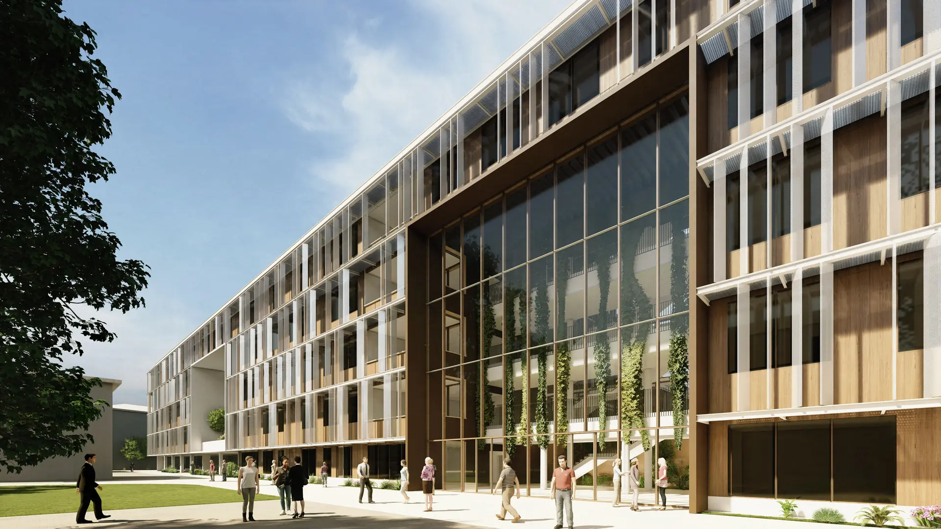 Grafische Darstellung des geplanten Zentrums für seelische Gesundheit am Campus Nord.
